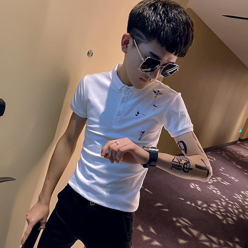 Áo Thun POLO Tay Ngắn Dáng Ôm In Họa Tiết Thời Trang Mùa Hè Dễ Phối Đồ Cho Nam
