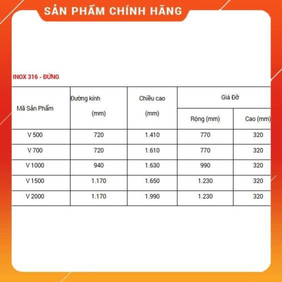 (FREESHIPP) Bồn nước cao cấp VIGO 316 Đại Thành, bồn nước inox316, Bảo hành chính hãng 10 năm