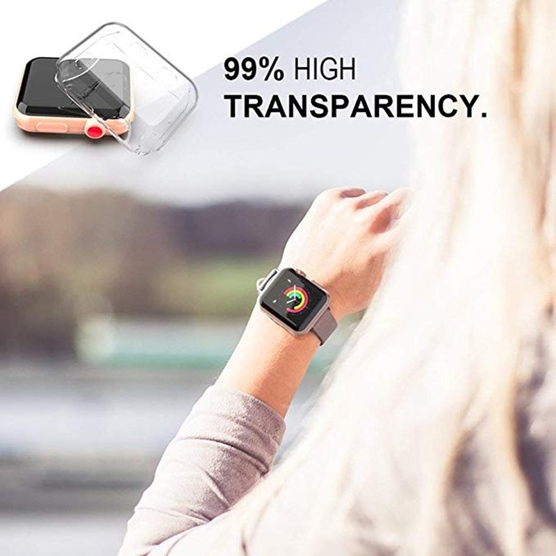 Vỏ bảo vệ 360 độ thích hợp cho đồng hồ thông minh Apple Watch Series 5 4 3 2 1 38MM 42MM 44MM 40MM