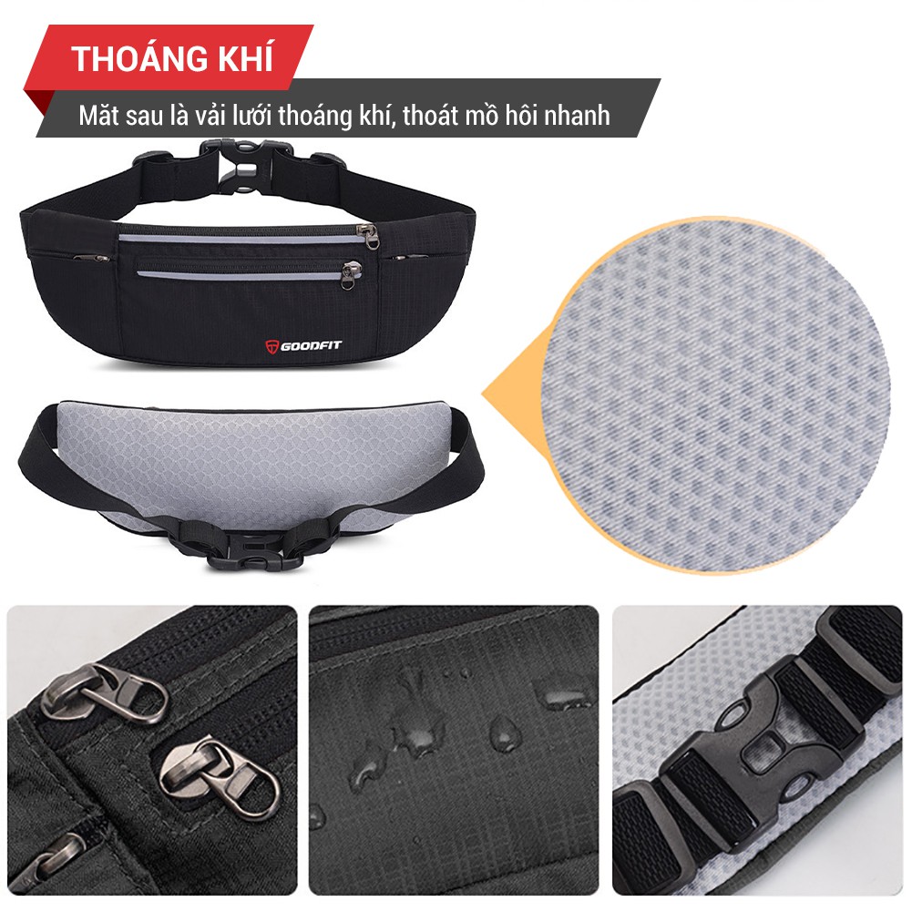 Đai chạy bộ, túi đeo hông chạy bộ đựng điện thoại chống nước GoodFit GF108RB