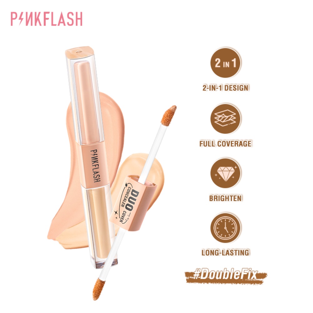 Kem Nền Che Khuyết Điểm 2 Trong 1 Làm Sáng Da Che Phủ Toàn Diện Chống Thấm Nước PINKFLASH