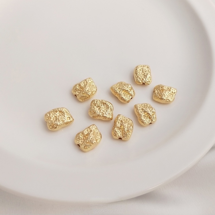 Hạt Đá Màu Vàng 14K Hình Dạng Không Đối Xứng Dùng Làm Trang Sức Thủ Công diy