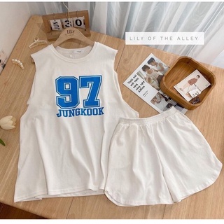 Bộ short tanktop đùi có kèm áo trong - bộ đùi 3 lỗ số 97 hot trend