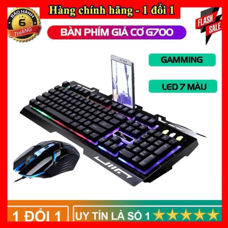 ✔️ [Top sale] -  Bàn phím giả cơ G700 siêu nhay, bàn phím chơi game, tặng kèm chuột quang