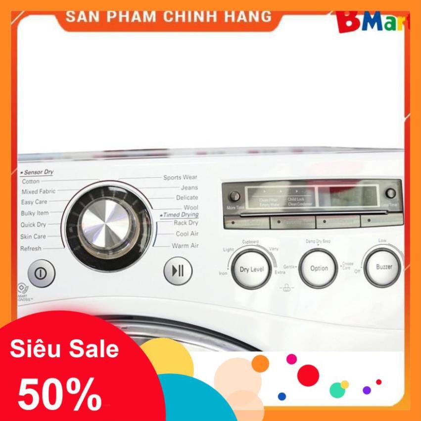 [ Miễn phí vận chuyển lắp đặt tại Hà Nội ] Máy sấy ngưng tụ quần áo LG 8 kg DR-80BW  - BM NEW