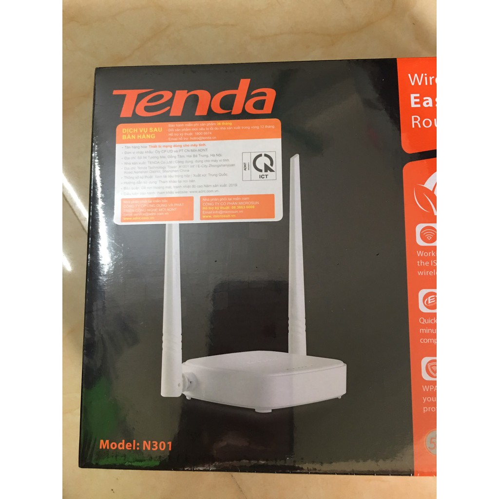 Bộ phát sóng wifi Tenda. N301 chính hãng ADNT