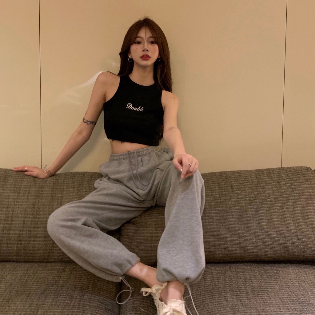 Áo thun croptop dáng ôm phong cách Âu Mỹ năng động quyến rũ cho nữ