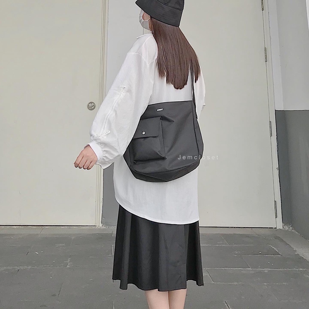 Áo Sơ Mi Nữ Dài Tay Form Rộng JEMCLOSET Màu Trắng Đuôi Tôm  POPPY - 1653