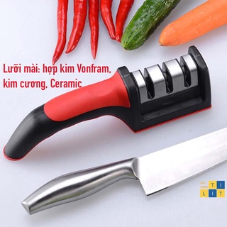 Dụng cụ mài dao kéo 3 cấp độ cầm tay nhanh tiện lợi