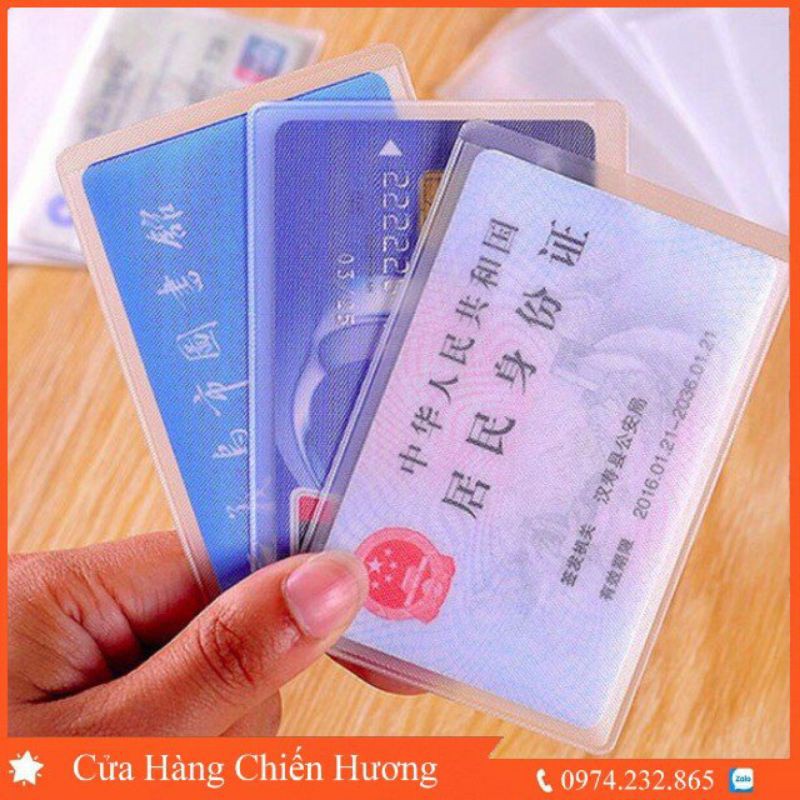 Combo 10 Vỏ bọc thẻ ATM, thẻ sinh viên, thẻ nhân viên, thẻ chứng minh, căn cước công dân tiện lợi