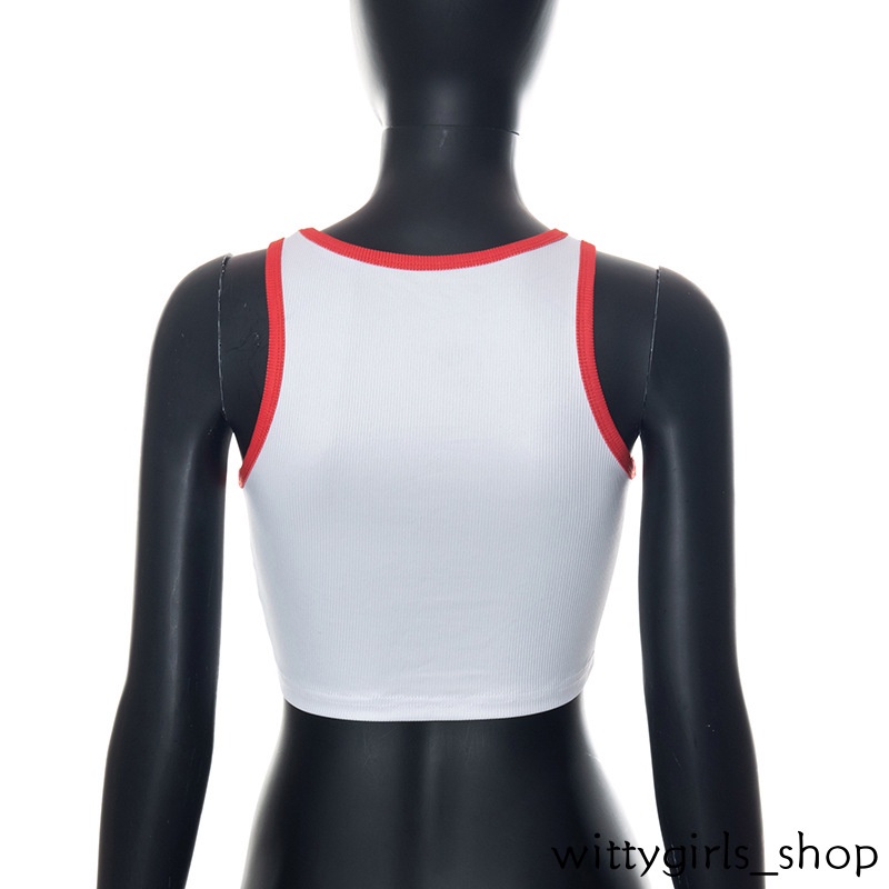 Áo Croptop Không Tay In Họa Tiết Chân Dung Thời Trang Dành Cho Nữ