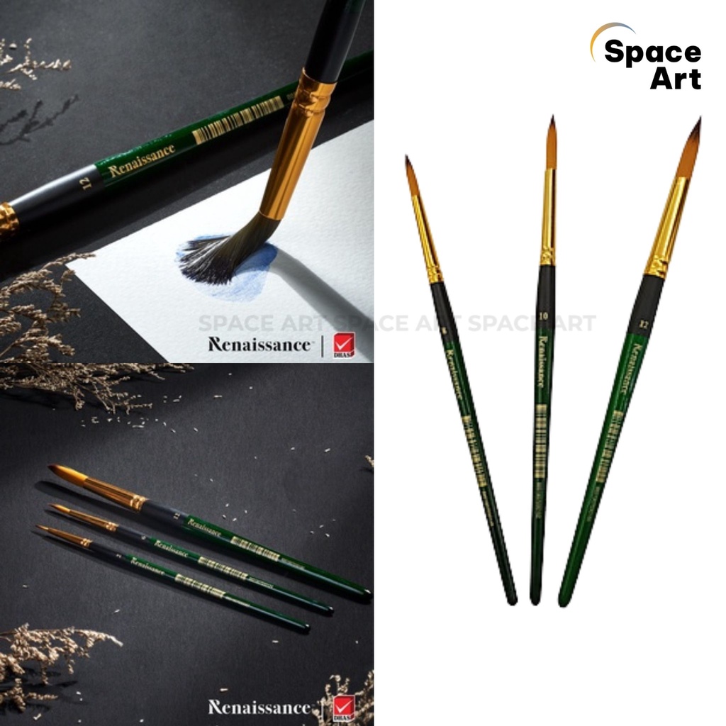 Cọ nhọn Renaissance Thái Lan thân xanh lông nhân tạo