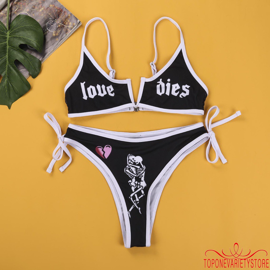 Bộ Đồ Bơi In Chữ Thời Trang Nữ Tính | BigBuy360 - bigbuy360.vn