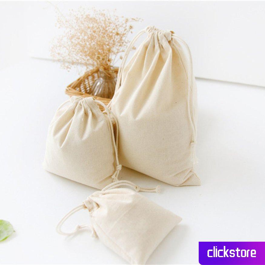 Túi Dây Rút Cotton Màu Sắc Ngọt Ngào