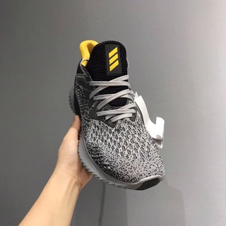 Giày thể thao sneaker Alphabou xám lòng vàng
