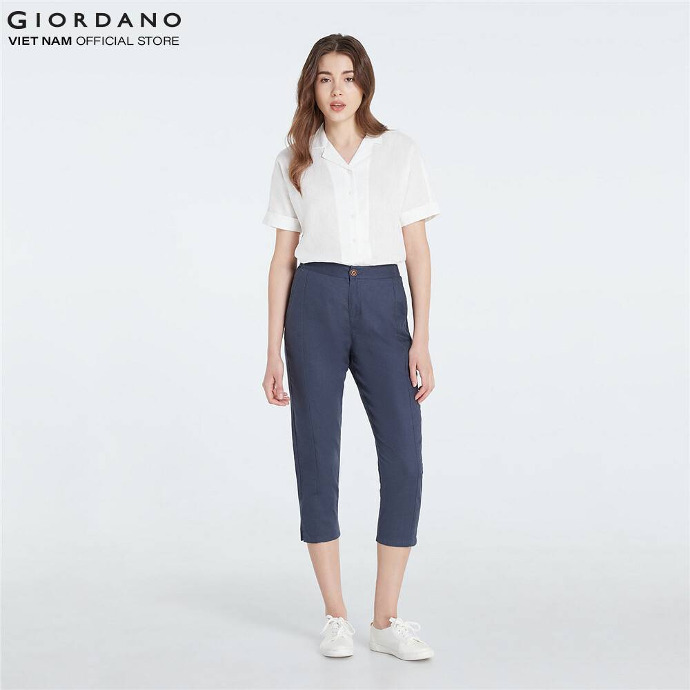 Quần Linen Lửng Nữ Giordano 05421291