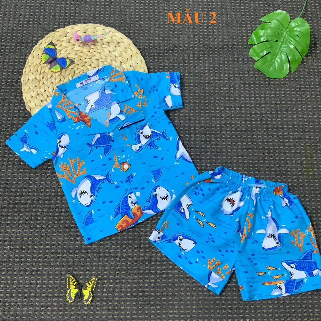Đồ bộ Pijama đùi chất vải Kate thái loại 1 cho bé trai, bé gái (12~30kg)