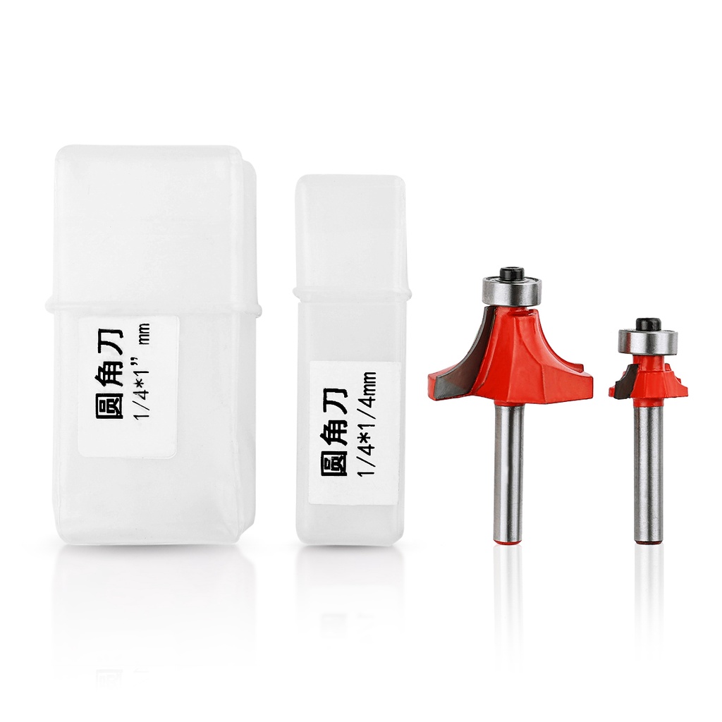 Set dụng cụ định tuyến mũi khoan EKEZ bằng cacbua vonfram sắc bén dạng tròn 6.35mm 1/4" cho đồ gỗ