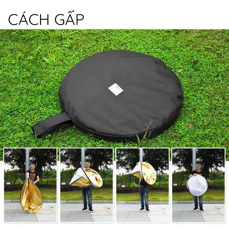 [Phụ Kiện Chụp Ảnh] Tấm hắt sáng 5 trong 1 nhiều kích thước (30cm - 60cm - 80cm - 110cm)