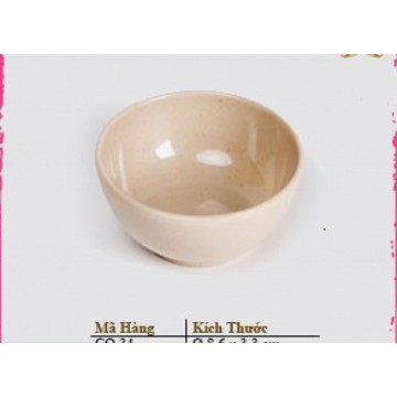 Chén đựng gia vị chấm nhựa tròn   8.5x 3.4cm nhỏ màu nâu cao cấp