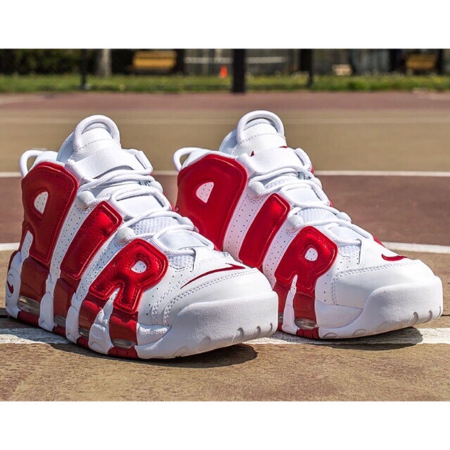 (Xả Hàng Đón 2020). giầy thể thao sneaker air more uptempo trắng chữ đỏ hot : ⁸ :; ` ; , ‣ , $ Ⓡ # ˢ : '