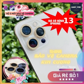 Dán kim cương bảo vệ mắt camera ip 13 , ip 12 Pro Max/ 11 Pro max ,viền kim loại cực kỳ nổi bật