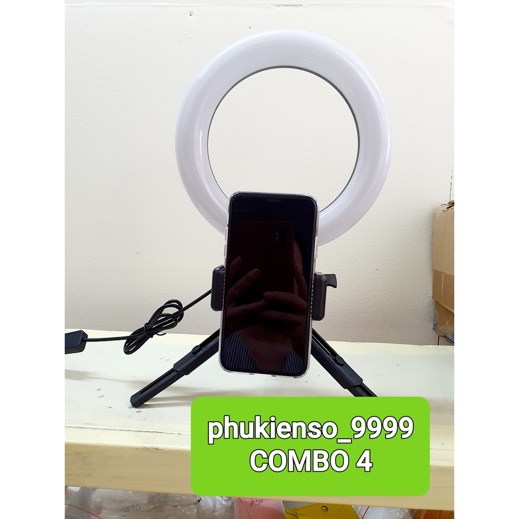 COMBO Đèn Livestream 20cm + Chân Tripod Mini - Hỗ trợ ánh sáng chụp ảnh ; Make up; Livestream bán hàng Online | BigBuy360 - bigbuy360.vn