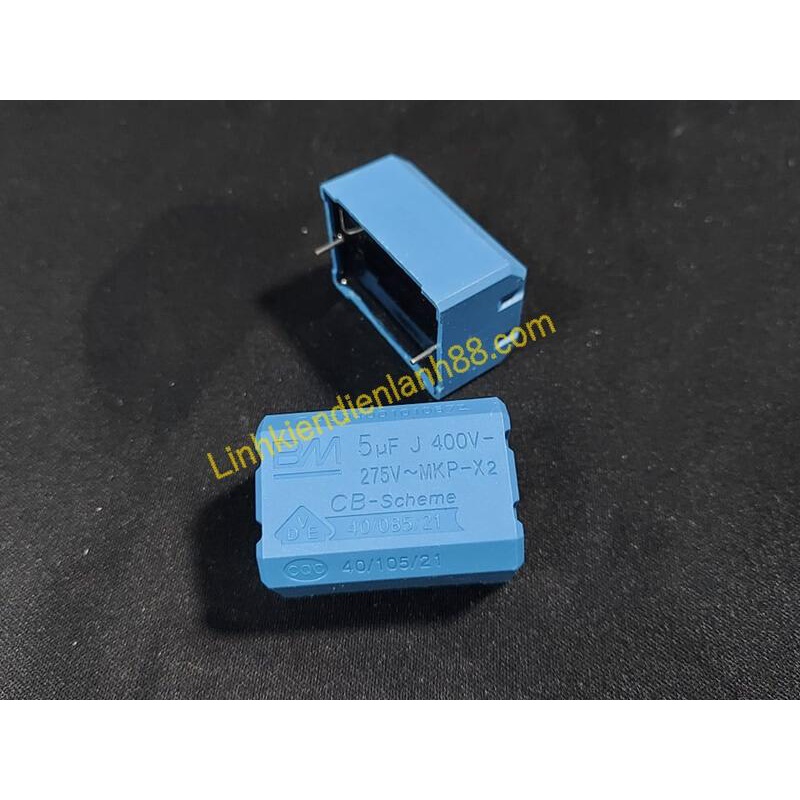 Tụ Bếp từ 5UF 400VDC 275VAC dáng nằm mới Chính hãng BM !