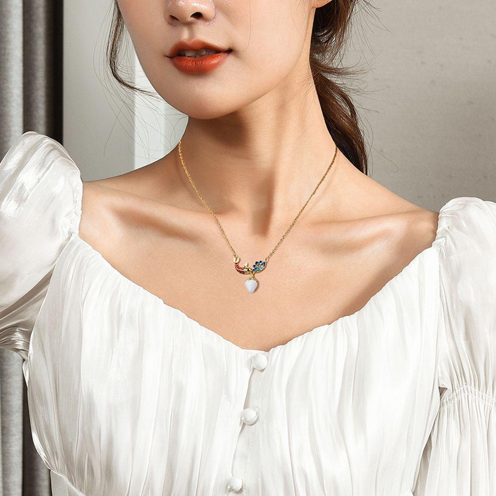 FORBETTER Dây Chuyền Mặt Hoa Bằng Đồng Sang Trọng Cho Nữ