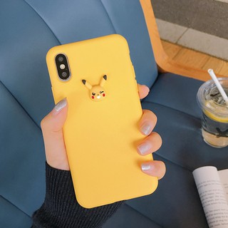 Ốp lưng iPhone - Ốp iPhone gắn đầu Pikachu 3d nổi cho 6 6s 7 8 plus x xr xsmax 11 pro max b200