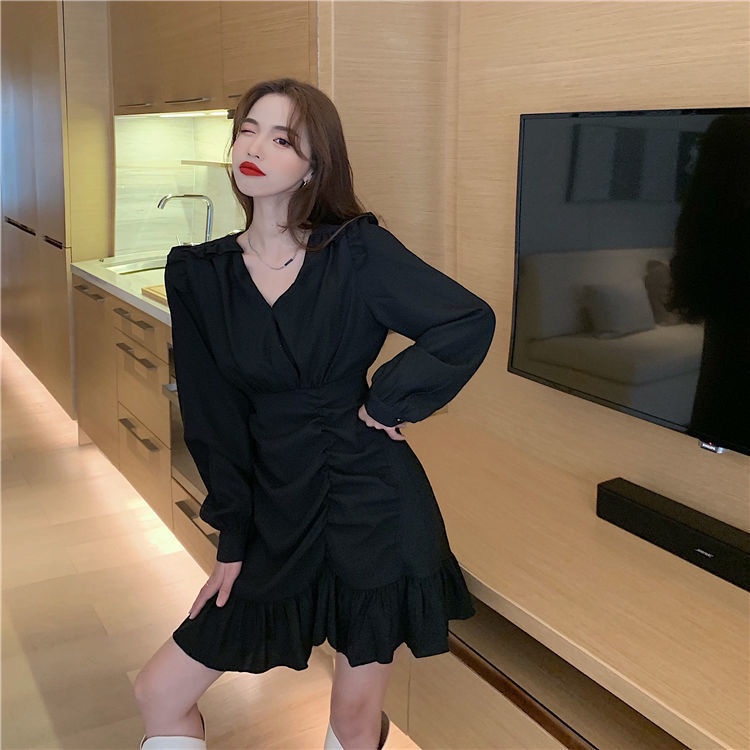 Đầm COZOKC tay dài thời trang Hàn Quốc