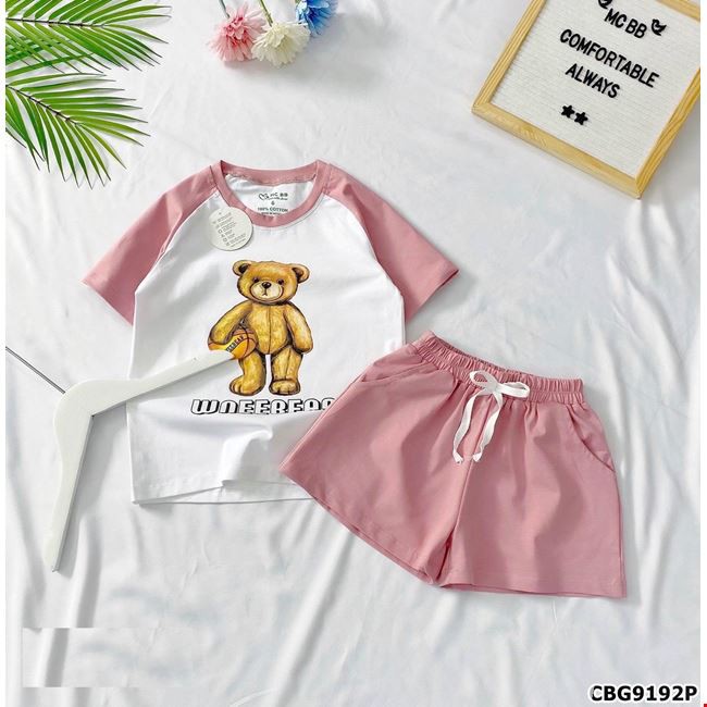 Bộ cộc tay raglan bé trai bé gái. rập giấy.không phải quần áo