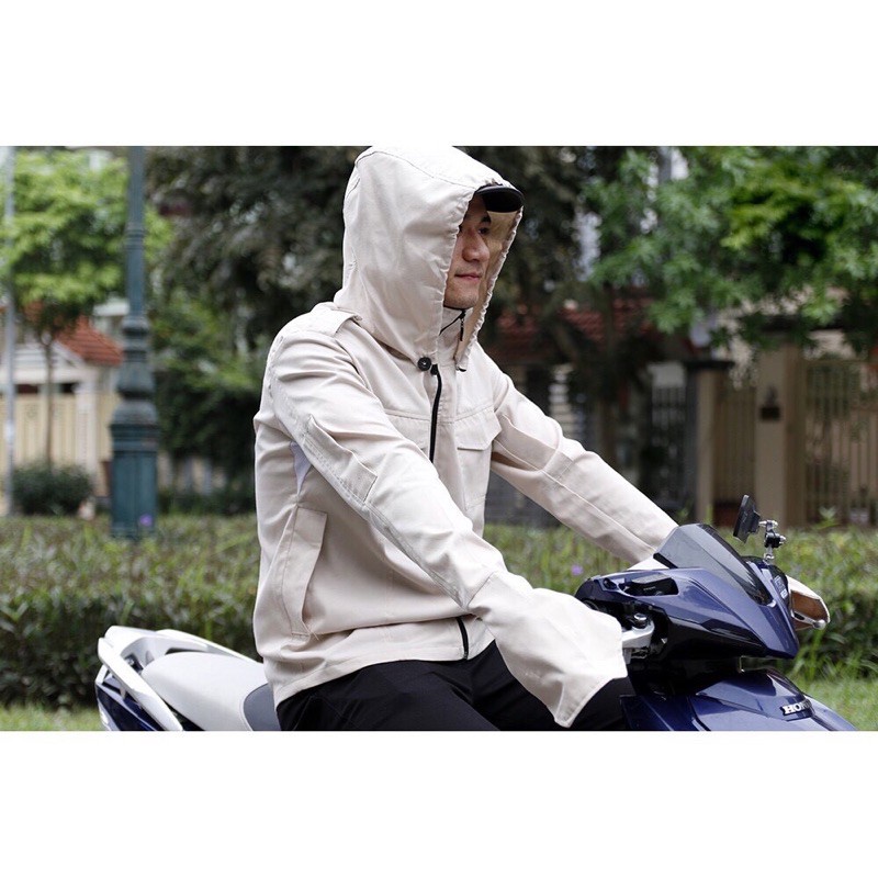 Áo chống nắng vải kaki màu be | BigBuy360 - bigbuy360.vn