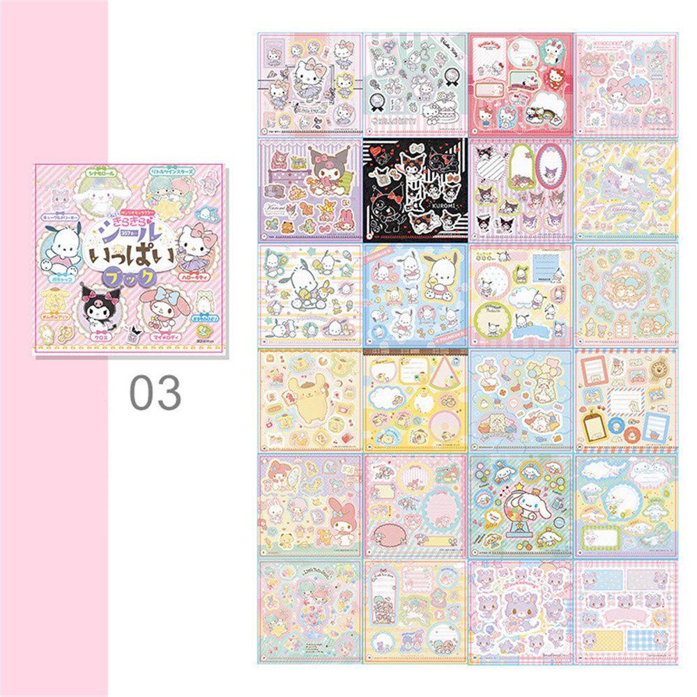 PEWANY Bộ 24 Tờ Sticker Hoạt Hình Dán Trang Trí Nhật Ký