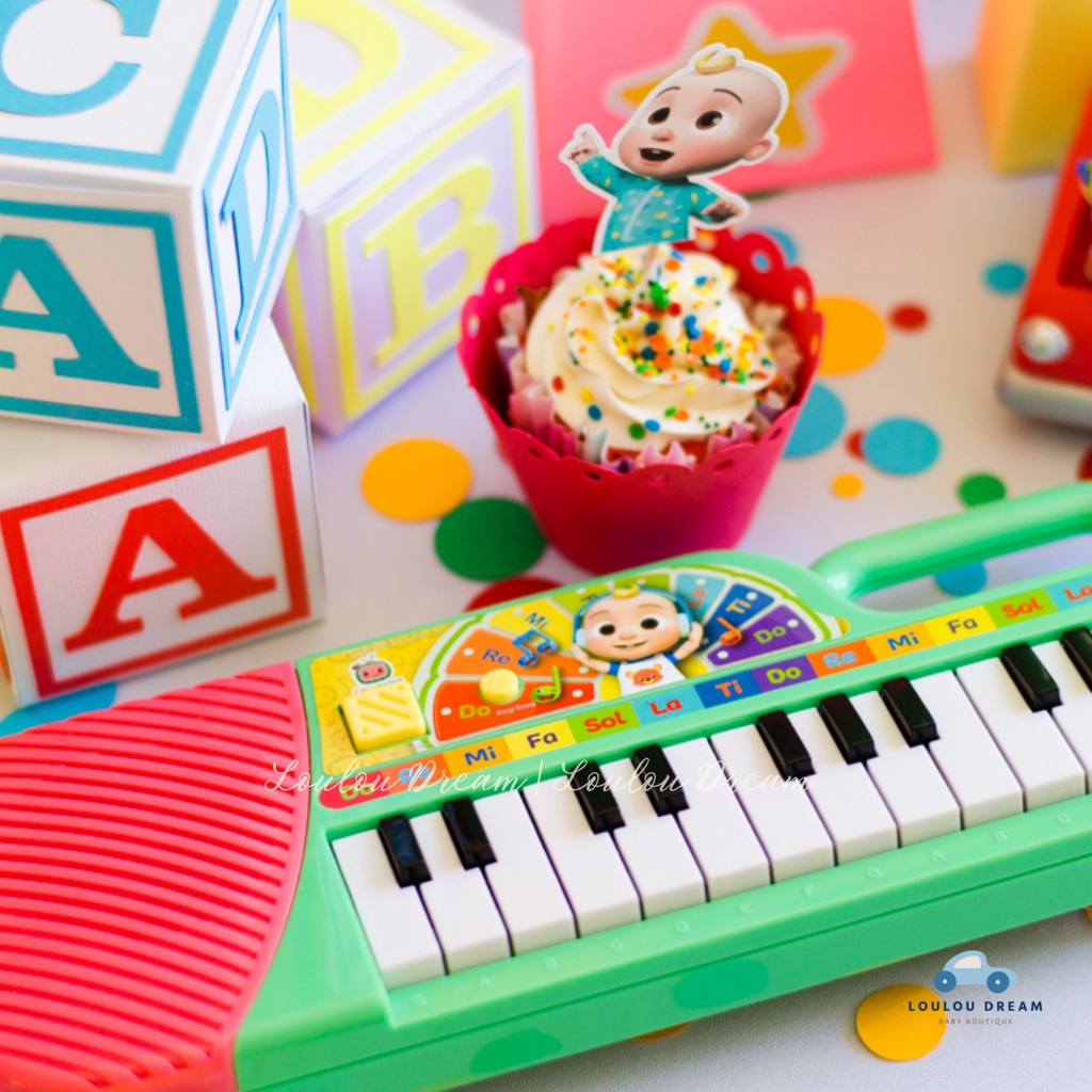 Đồ chơi nhạc cụ đàn piano Cocomelon - Musical Keyboard 23 phím vui nhộn cho bé