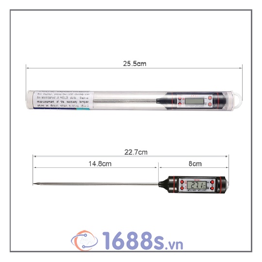 Que đo nhiệt độ ( sữa, nước, nhiệt kế thực phẩm) TP101 - 1688s.vn
