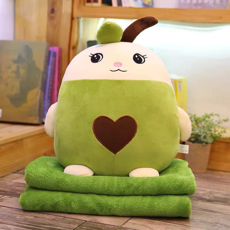 Gối kèm chăn hình thú văn phòng 3 trong 1 đa năng tiện lợi nhiều hình xinh xắn đáng yêu MiibooShi 2522222222