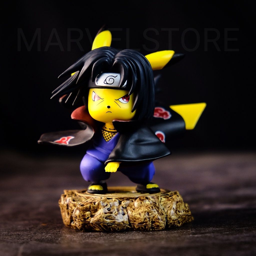 Mô hình Pikachu cosplay Itachi chibi anime Naruto đáng yêu