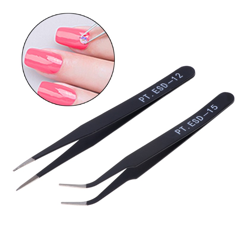 [Hàng mới về] Set 2 nhíp nối mi bằng thép không gỉ chất lượng cao