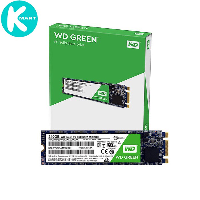  Ổ cứng SSD Western Digital SSD WD Green 240GB 2.5" M.2 - WDS240G2G0B - Hàng Chính Hãng
