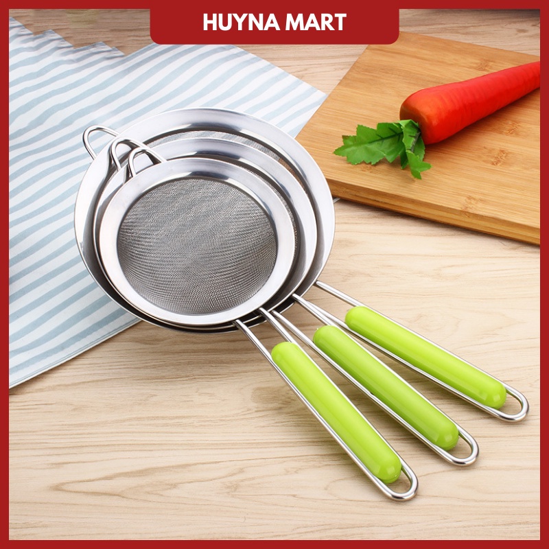 Rây inox cán xanh lọc cháo và đồ ăn dặm siêu mịn cho bé