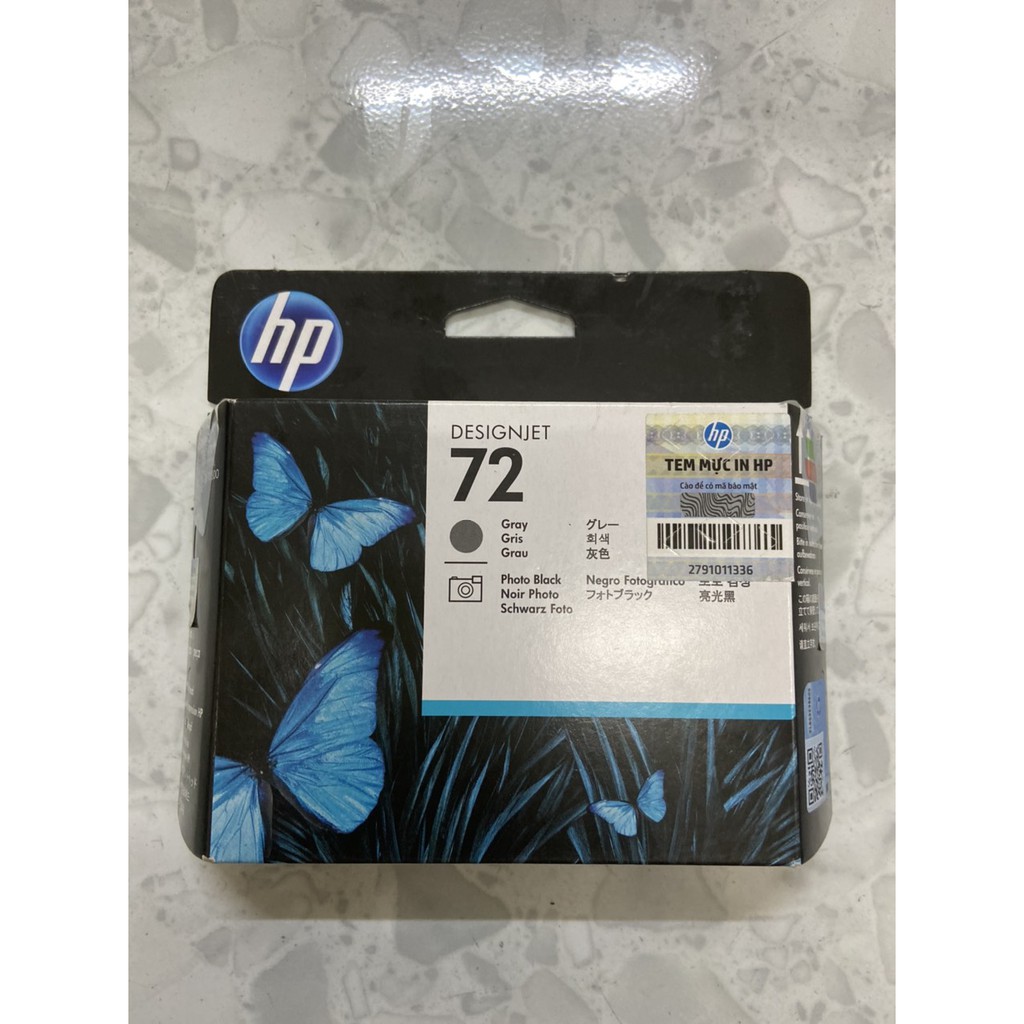 Đầu in phun hp 72 Gray and Photo Black ( C9380A ) - hàng chính hãng - dùng cho máy khổ lớn HP T610, T790, T795, T110