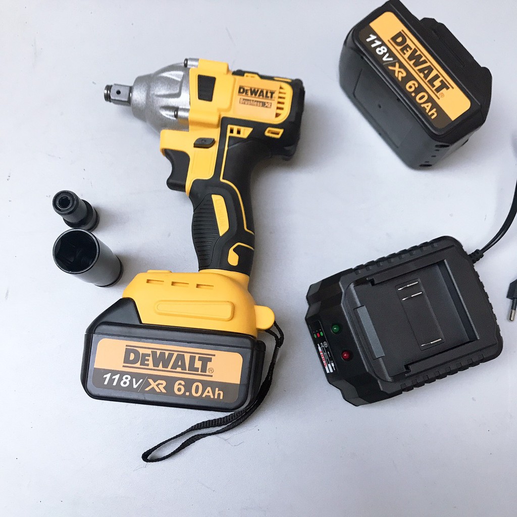 Máy Siết Bulong, Bắt Vít DEWALT 118V 100% đồng - KHÔNG CHỔI THAN, Pin 10 Cell