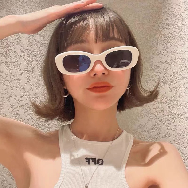 [ New] Kính mắt tròn nam nữ 2 màu Kính mát đi biển Yams Closet