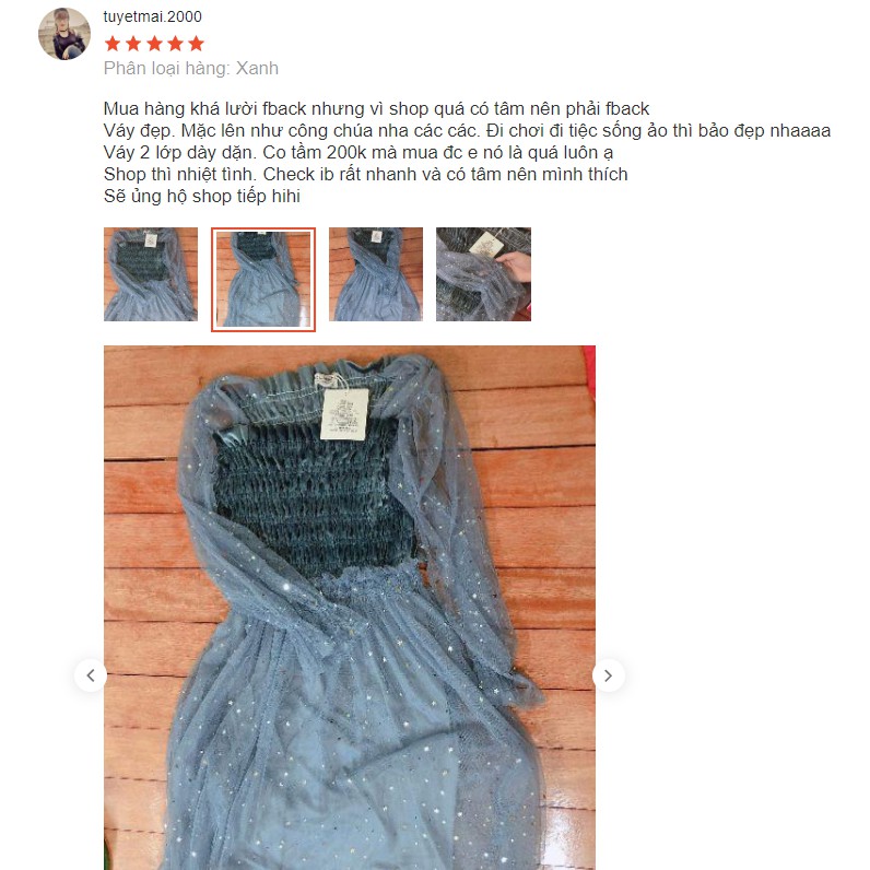 (SẴN) Váy công chúa dáng xòe 2 lớp tay dài lấp lánh BLINK BLINK phong cách dễ thương xinh xắn V00109 | BigBuy360 - bigbuy360.vn