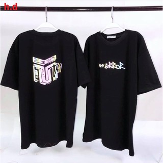  Áo thun cổ tròn tay lỡ phản quang hai mặt dáng Unisex phong cách Ulzzang