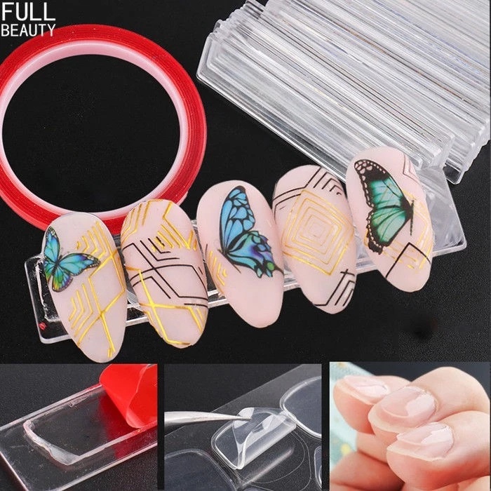Băng keo tạo fan mi , Nail box băng dính 2 mặt tạo fan mi - nailmishops
