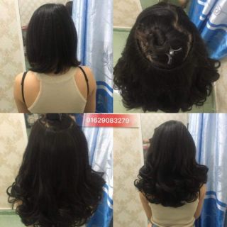 Tóc kẹp U xoăn ngắn