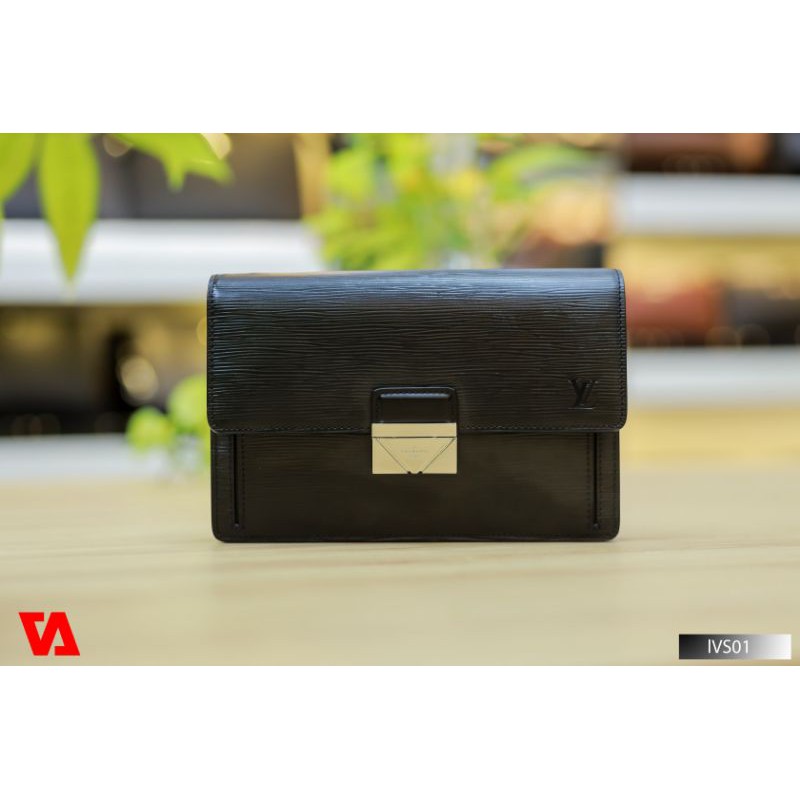 Clutch cầm tay nắp gập LVS01 - Đen đẳng cấp