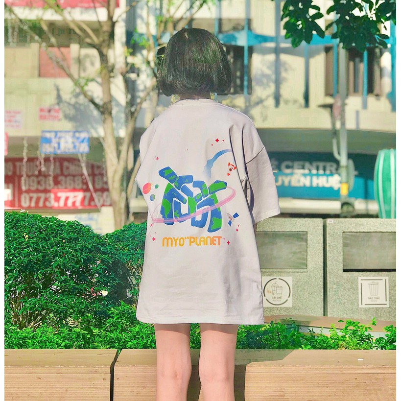 Áo Oversize Nam MYO Vải Cotton In Hình Planet Tee